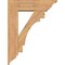 Ekena Millwork Merced Traditional Smooth Bracket w/ Offset Brace, Western Red Cedar, 7 1/2"W x 26"D x 34"H BKT0806X26X34MRC01SWR - alternate 2